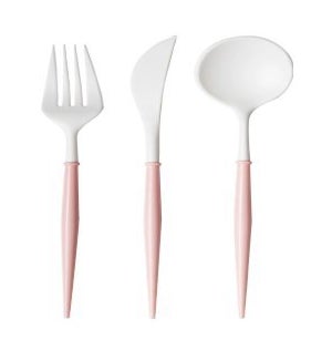 CUTLERY/White & Blush