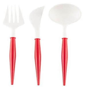 CUTLERY/White & Red