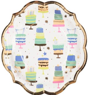 PLATE/Birthday Cakes - 8"
