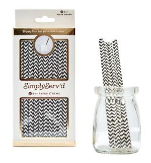 COCKTAILSTRAW/Black Chevron