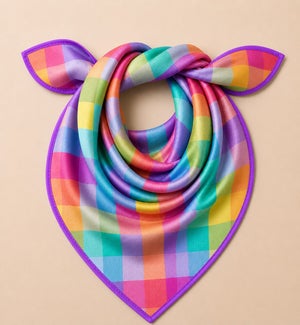 SCARF/Rainbow Plaid