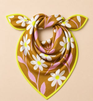 SCARF/Retro Floral and Neon