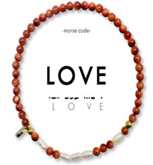 BRACELET/Love - Gold & Prl