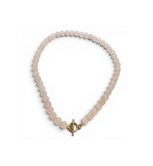 NECKLACE/Round Rose Quartz