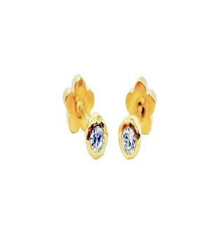 EARRINGS/Gemstone Bezel