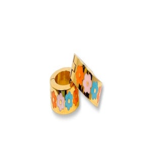EARRING/Thick Flower Hoops