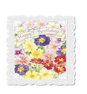 BD/White Frame With Pansies