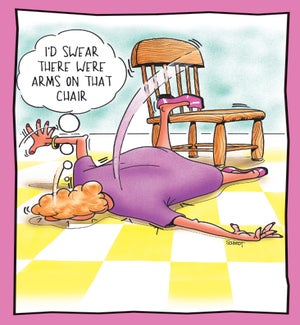 BD/Woman Falling Off Chair