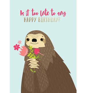 BBD/Sloth Holding Flowers