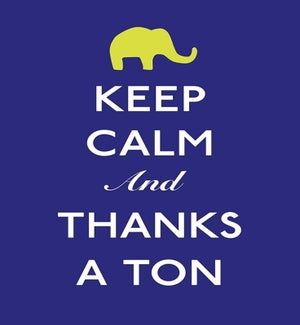 TY/Keep Calm And Thanks A Ton