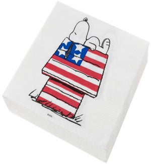 NAPKINS/Snoopy on Amer. Flag*