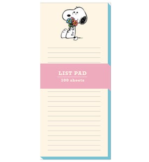 LISTPAD/Snoopy Hugging Flowers