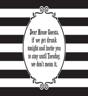 PLACEMAT/House Guests