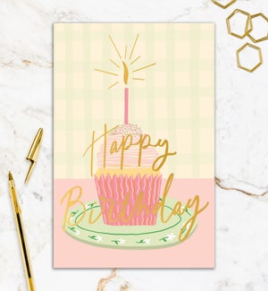 BD/Pastel Bday Cupcake