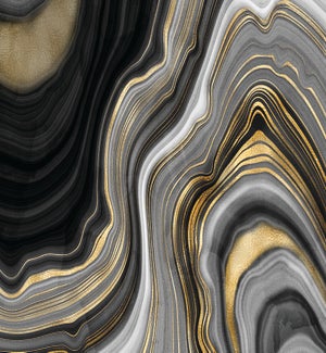 PLACEMAT/Black and Gold Agate