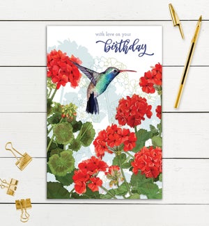 BD/Red Flower Hummingbird