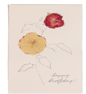 CARD/Happy Birthday - Red Rose