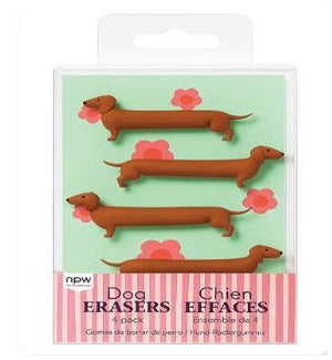 ERASERS/Wiener Dog - 4pk