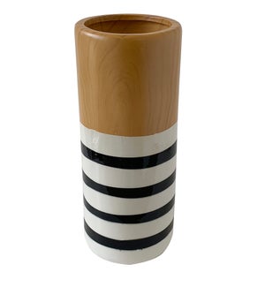 VASE/Long White and Blk