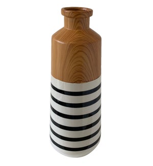 VASE/Large white and blk
