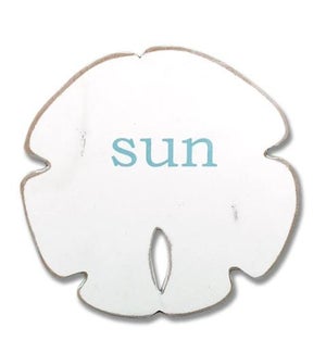 SANDDOLLAR/White w "SUN"-Aqua