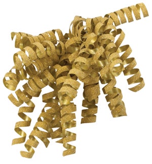 RIBBON/Glitter Curly Gold Dust