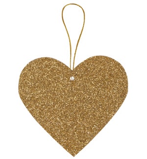 GIFTTAG/Gold Glitter Heart