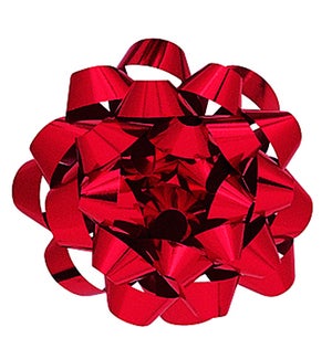 BOW/Decorative Metallic Red Lg