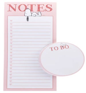NOTEPAD/Pink and Red Peanuts