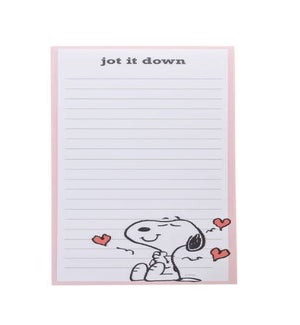 NOTEPAD/Snoopy with Hearts