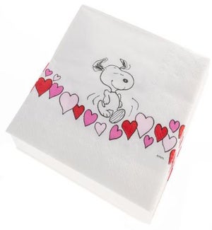 NAPKIN/Snoopy Run Hearts