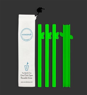 STRAWS/Jumbo Glow Green Butter