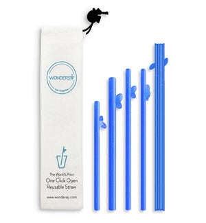 STRAWS/Multi Set Glitter Blue