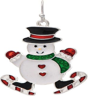 EARRING/Skating Snowman