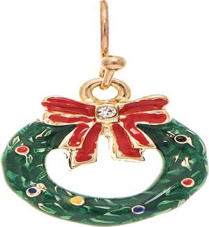 EARRING/3D Ribboned Wreath