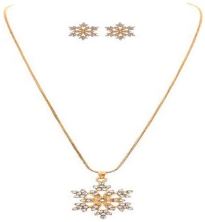 NECKLACESET/G 7/8" Snowflake