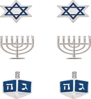 EARRINGSET/Menorah Dreidel 3pc