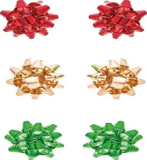 EARRINGSET/Multi Bow 3pc