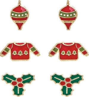EARRINGSET/Ugly Sweater 3pc