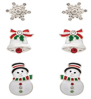 EARRINGSET/Snowflake Bell 3pc