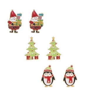 EARRINGSET/Gnome Penguin 3pc