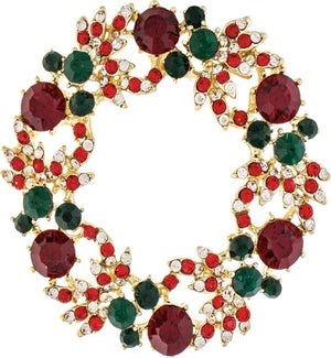 PIN/Gold & Red Wreath