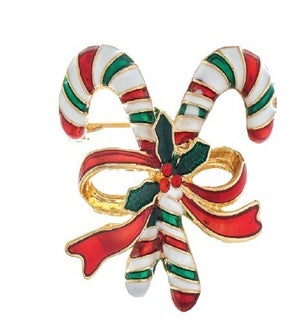 PIN/Dbl Stripe Candy Cane