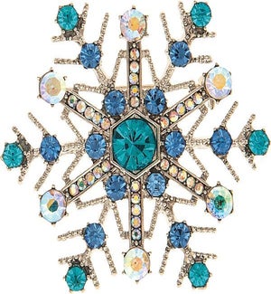 PIN/Silver Blue Snowflake