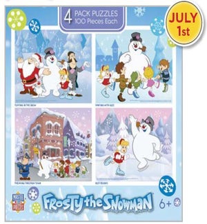 PUZZLES/100PC Frosty 4-pack