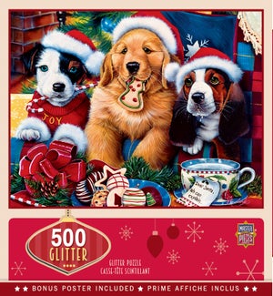 PUZZLES/500PC Santa Paws
