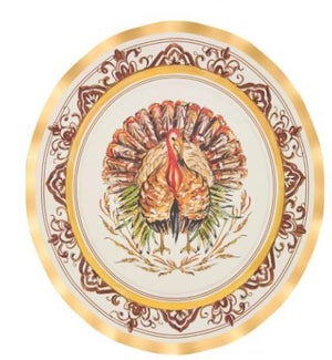PLATE/Turkey & Gourds - 10.5"