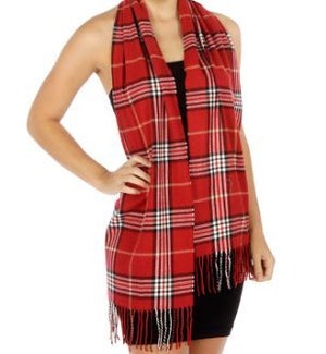 SCARF/Soft Classic Red Plaid