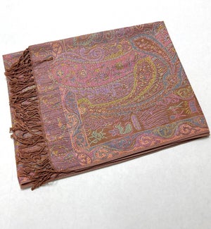 SCARF/Paisley Pashmina RustPnk