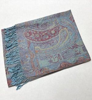 SCARF/Paisley Pashmina Silver